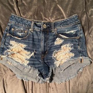 American Eagle high-rise festival Jean shorts